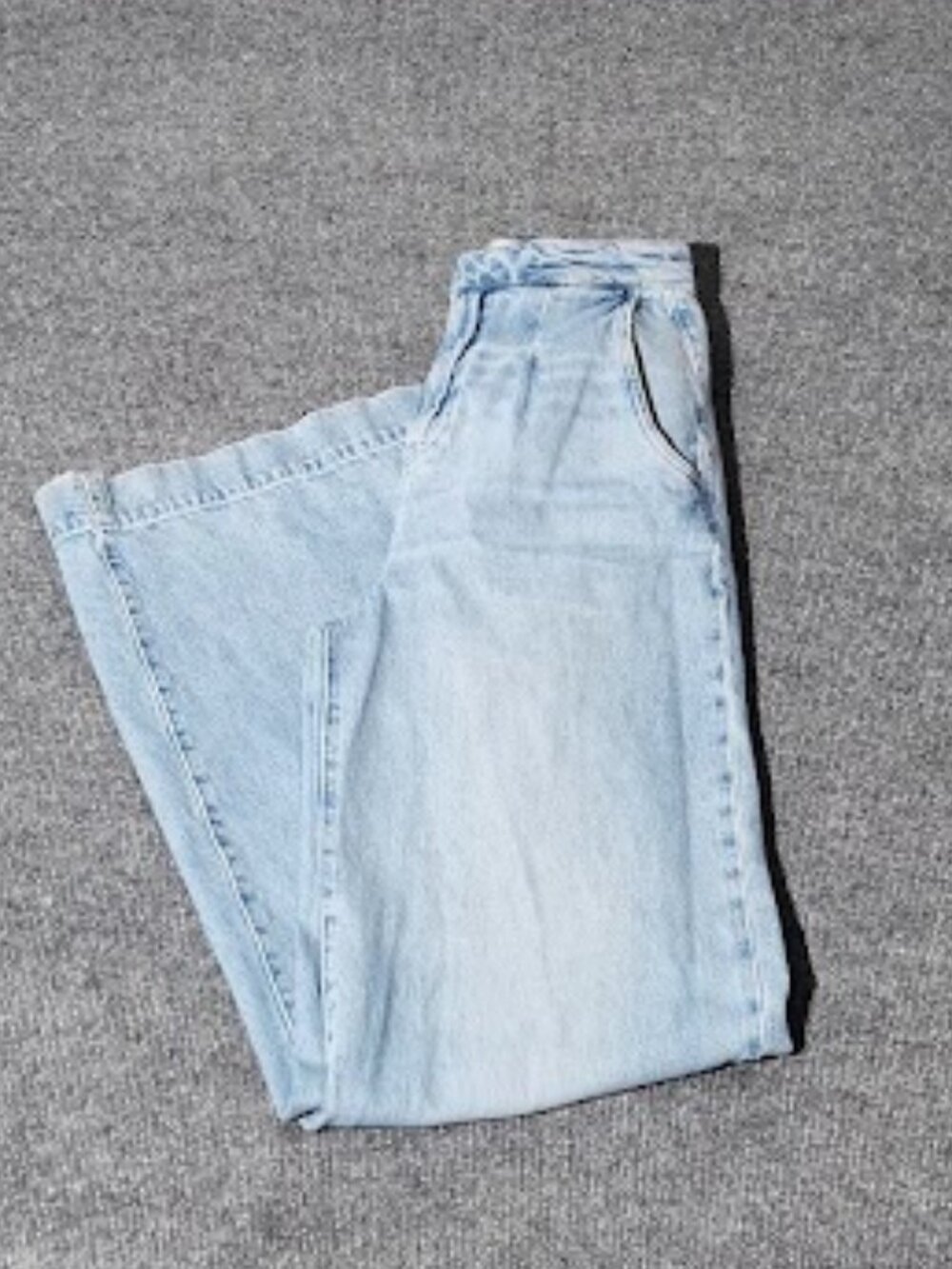 Triarchy Women's High-Rise Wide-leg Trouser Jeans Cotton Size 25